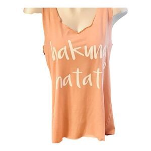 Hakuna Matata light solid pink tank soft